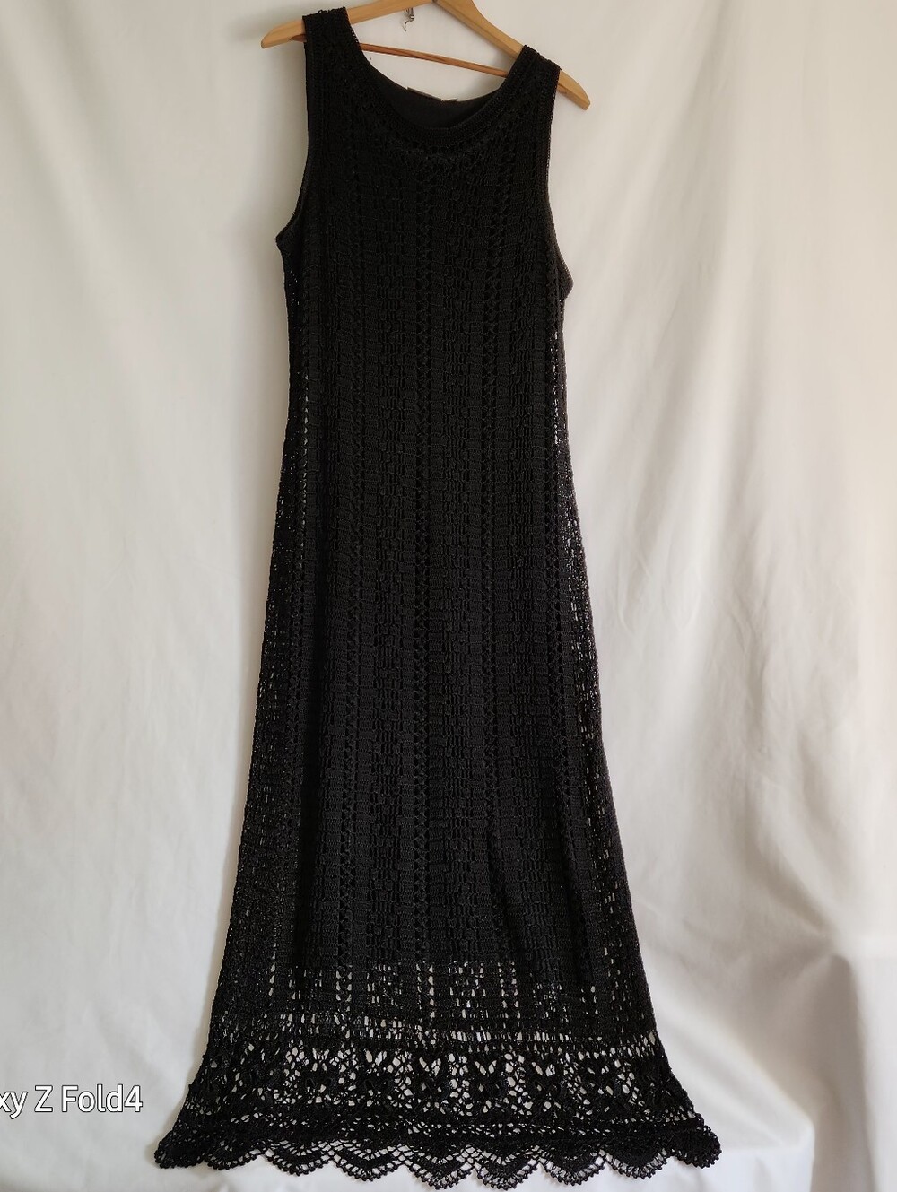 Women's Black Crochet Maxi Dress CHICOS